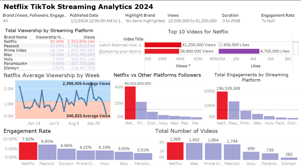 Netflix dashboard first slide preview